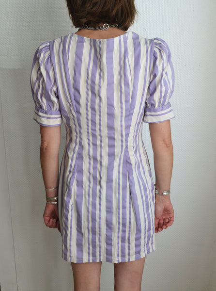 Robe Rayée Lilas Reclaimed Vintage