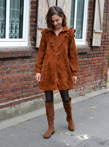 Robe Velours Côtelé