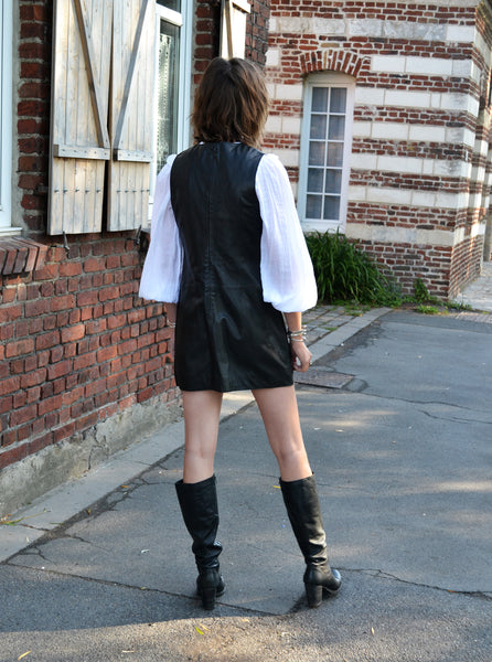 Robe en Cuir Vintage