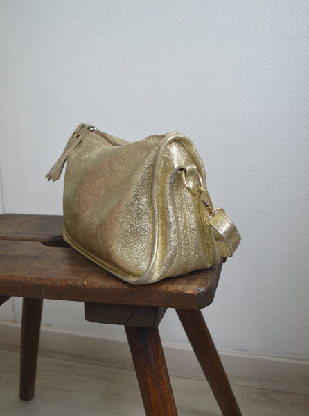 Sac en cuir dorée Abaco