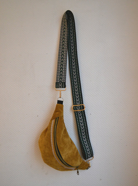 Sac banane velours Côtelé