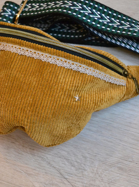 Sac banane velours Côtelé