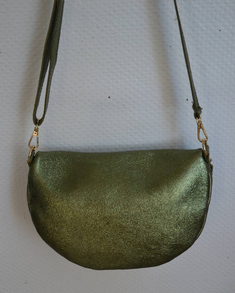 Sac banane Genuine Leather vert Irisé