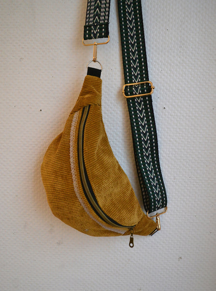 Sac banane velours Côtelé