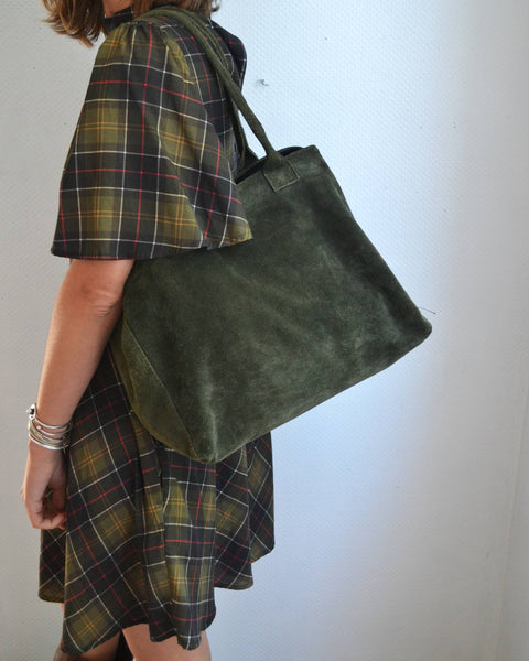 Sac Cabas Daim Kaki