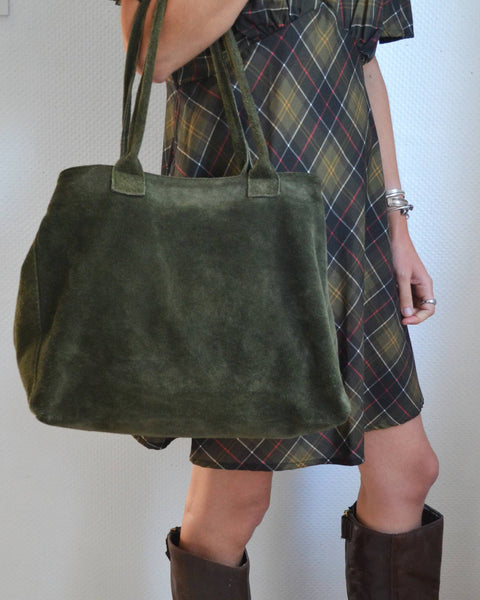 Sac Cabas Daim Kaki