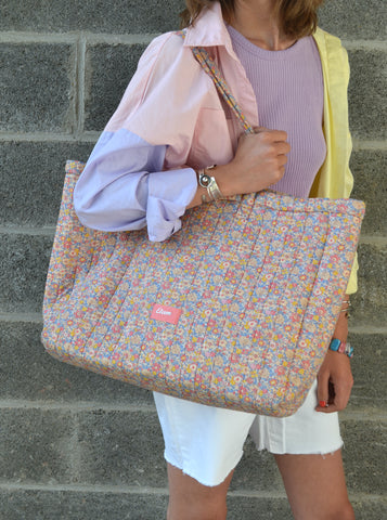 Sac cabas fleuri