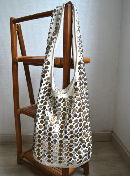 Sac en cuir blanc