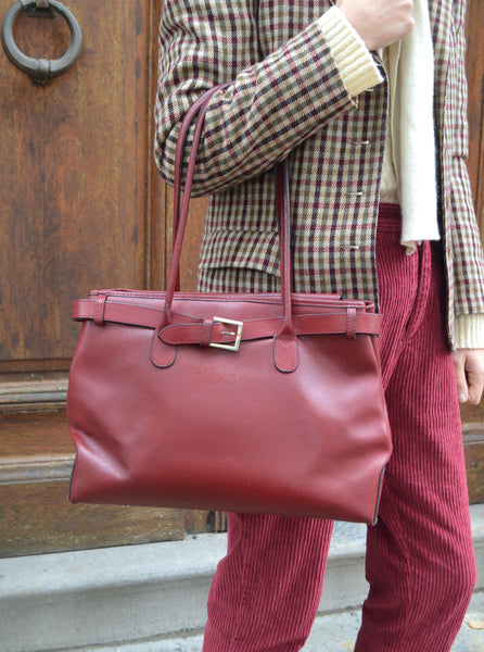 Sac cuir bordeaux Lancaster