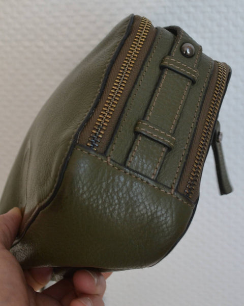 Sac en cuir Kaki Etrier