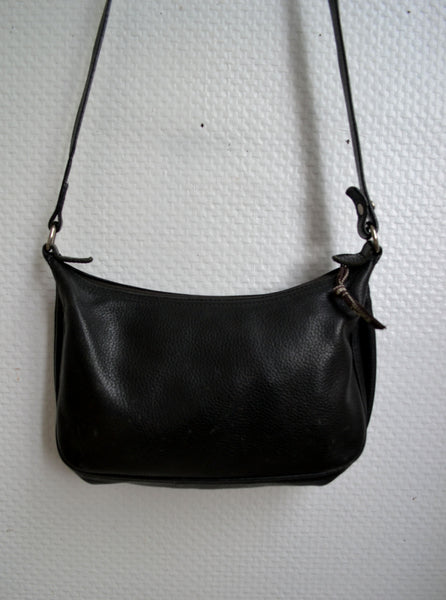Sac Cuir Noir Longchamp Vintage