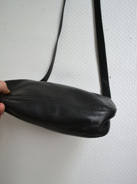 Sac Cuir Noir Longchamp Vintage