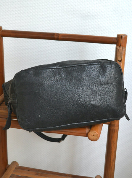 Sac en cuir noir