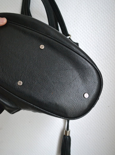 Sac Seau en cuir noir