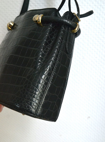 Sac en cuir noir Vintage Bally