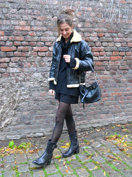 Sac en cuir noir