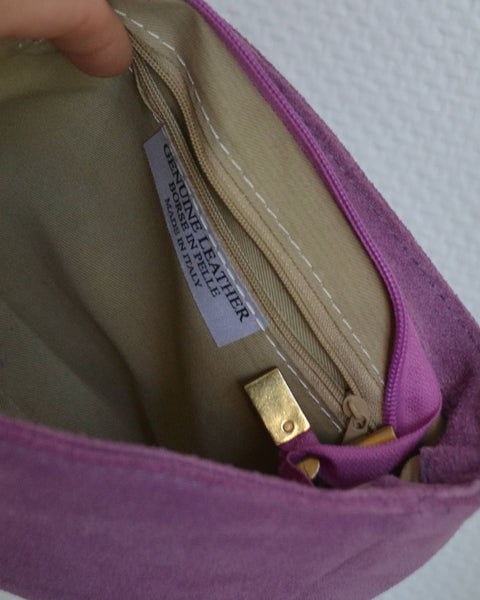 Sac Cuir Violet Irisé