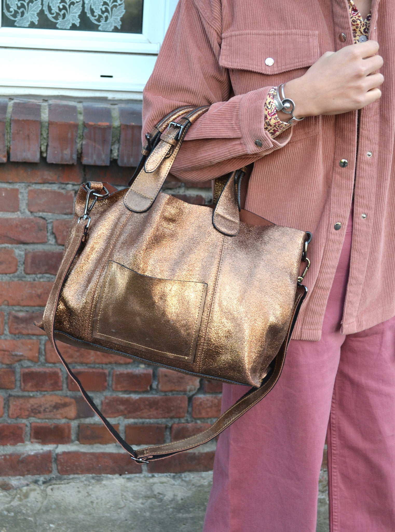 Sac en cuir Cuivre