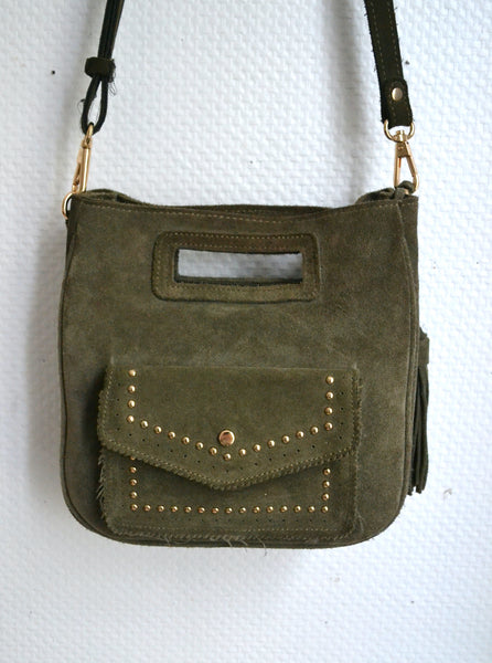 Sac en daim Kaki The Genuine Leather