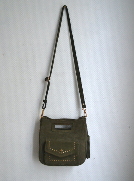 Sac en daim Kaki The Genuine Leather