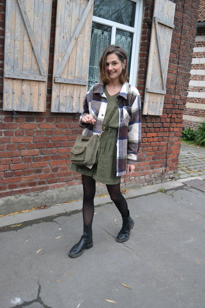 Sac en daim Kaki The Genuine Leather