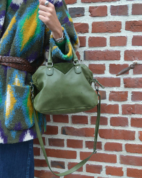 Sac en cuir Kaki Nat & Nin