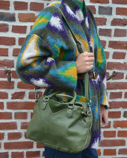 Sac en cuir Kaki Nat & Nin