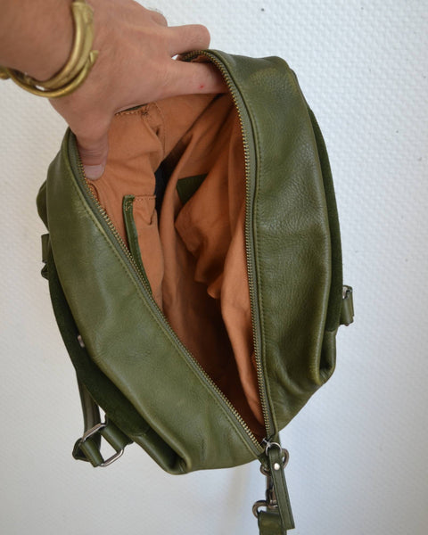 Sac en cuir Kaki Nat & Nin