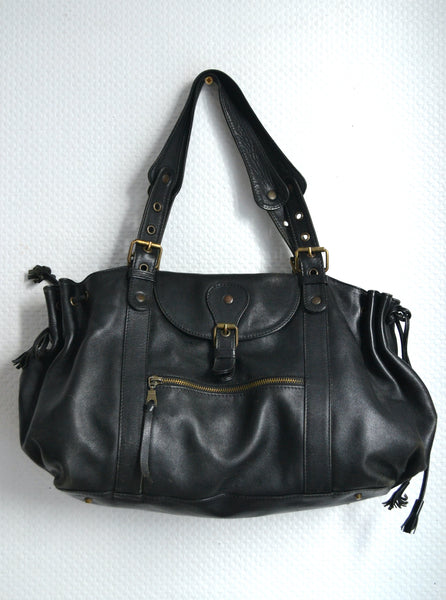 Sac en cuir noir
