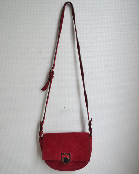 Sac en daim Pablo Gérard Darel Framboise