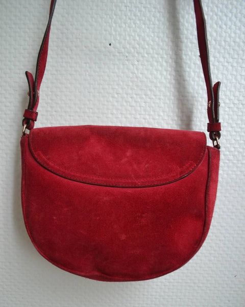 Sac en daim Pablo Gérard Darel Framboise