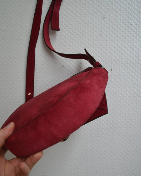 Sac en daim Pablo Gérard Darel Framboise