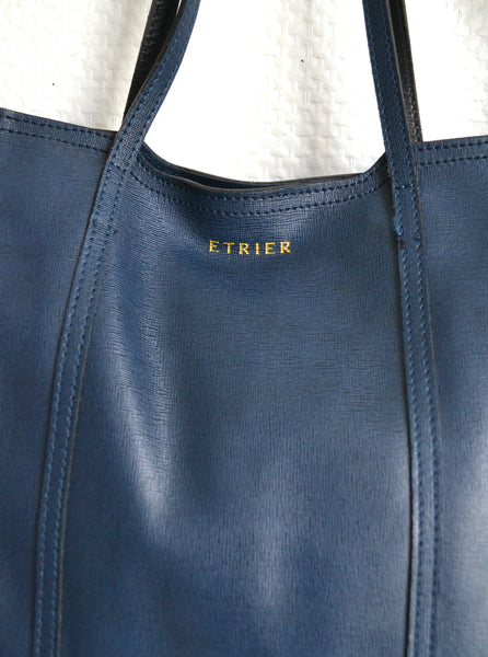 Sac Étrier en cuir Bleu marine