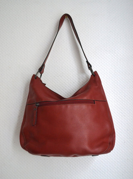 Sac Étrier en cuir Rouge