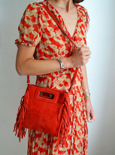Sac Rouge à Franges The Genuine Leather