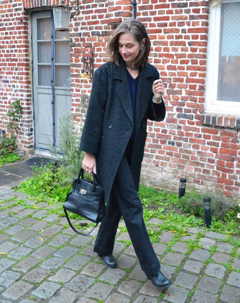 Manteau gris foncé American Vintage