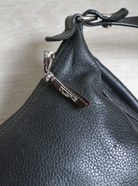 Sac Cuir Noir Longchamp Vintage