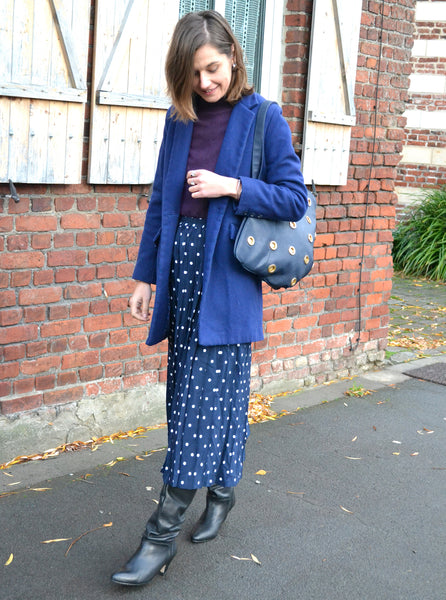 Sac marine à œillets dorés