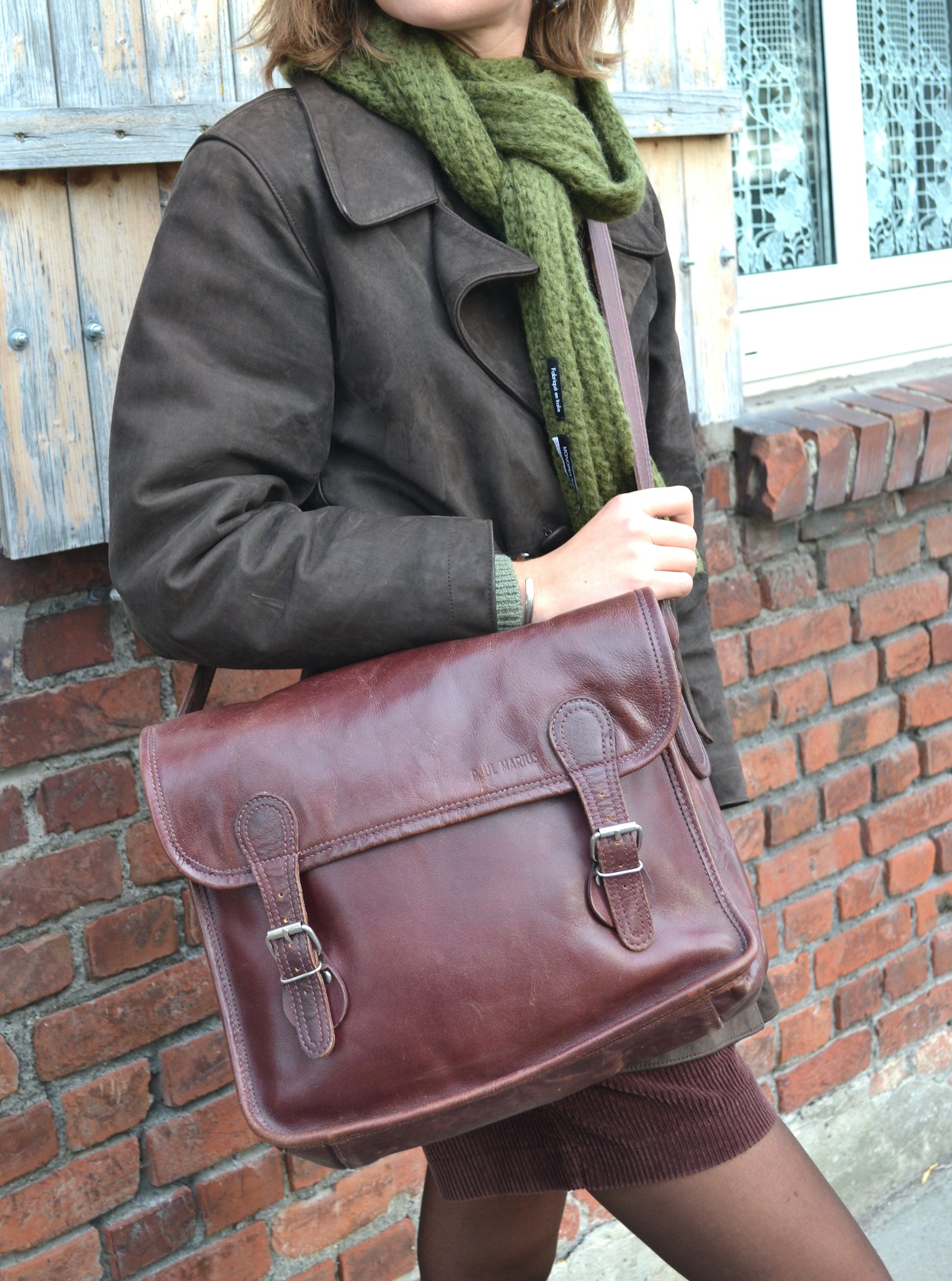 Sac Cartable Paul Marius Acajou