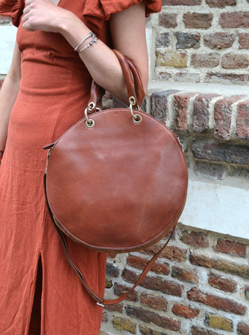 Sac rond en cuir Bocage