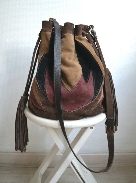 Sac Patchwork En Daim