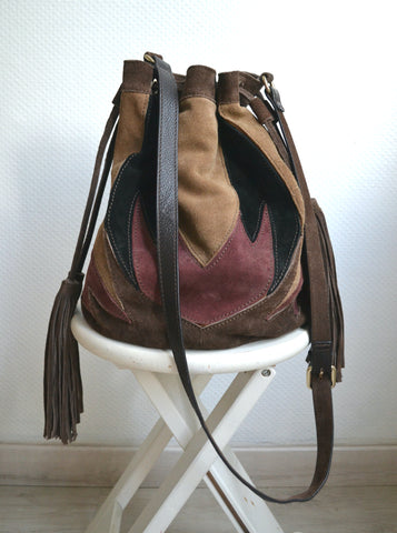 Sac Patchwork En Daim