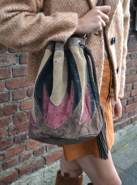 Sac Patchwork En Daim