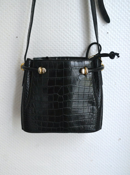 Sac en cuir noir Vintage Bally