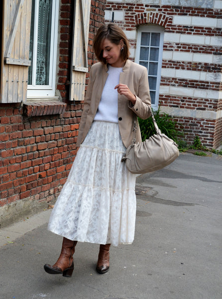 Sac en cuir Taupe Le Tanneur