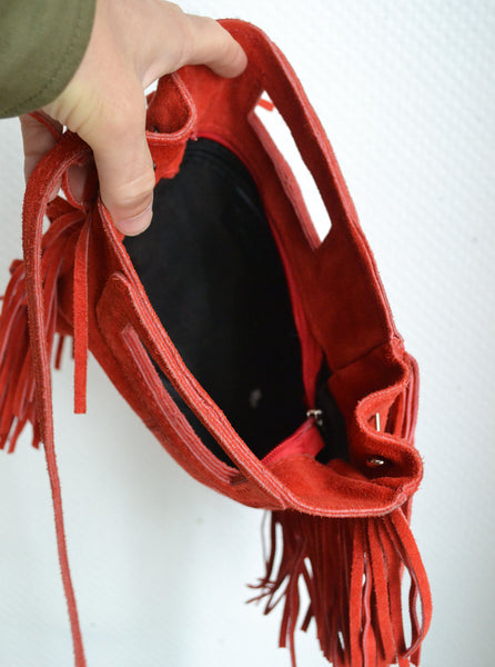 Sac Rouge à Franges The Genuine Leather
