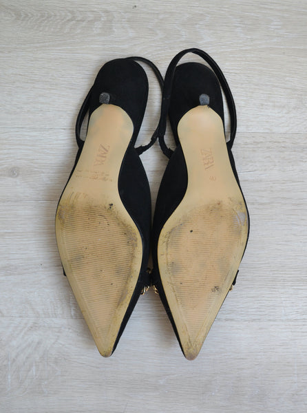 Sandales en daim Zara T40