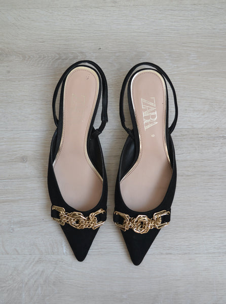 Sandales en daim Zara T40