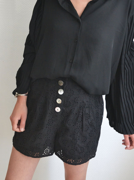 Short Broderies anglaises Noir