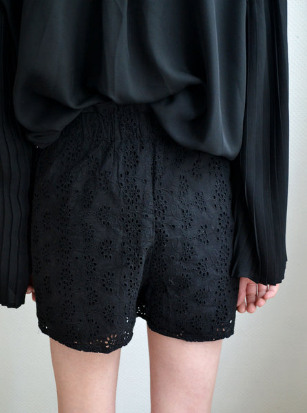 Short Broderies anglaises Noir